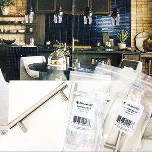 Modern Kitchen Cabinet Stainless Pulls (Set of 4)